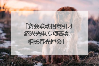 赛会联动招商引才 绍兴光电专项赛亮相长春光博会