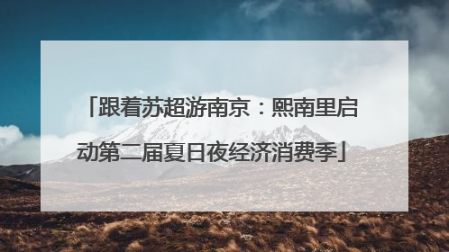 跟着苏超游南京：熙南里启动第二届夏日夜经济消费季