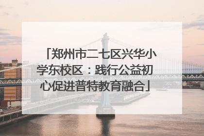 郑州市二七区兴华小学东校区：践行公益初心促进普特教育融合