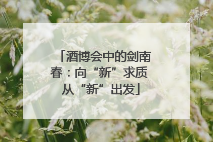 酒博会中的剑南春：向“新”求质 从“新”出发