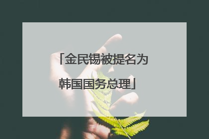 金民锡被提名为韩国国务总理