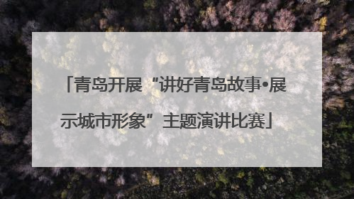 青岛开展“讲好青岛故事•展示城市形象”主题演讲比赛