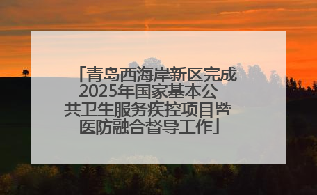 青岛西海岸新区完成2025年国家基本公共卫生服务疾控项目暨医防融合督导工作