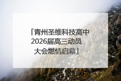 青州圣维科技高中2026届高三动员大会燃情启幕