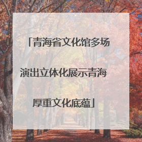 青海省文化馆多场演出立体化展示青海厚重文化底蕴