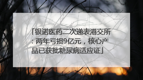 银诺医药二次递表港交所：两年亏损9亿元，核心产品已获批糖尿病适应证