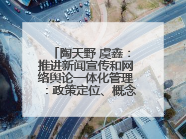 陶天野 虞鑫：推进新闻宣传和网络舆论一体化管理：政策定位、概念内涵和实践路径