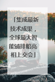 集成最新技术成果，全球最大智能铺排船亮相上交会