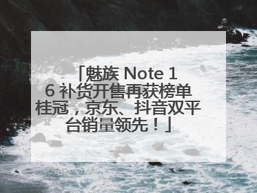 魅族 Note 16 补货开售再获榜单桂冠，京东、抖音双平台销量领先！