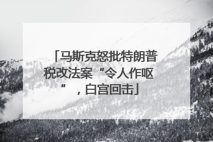 马斯克怒批特朗普税改法案“令人作呕”，白宫回击