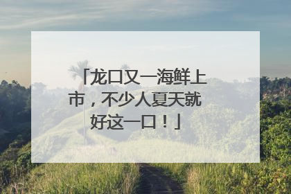 龙口又一海鲜上市，不少人夏天就好这一口！