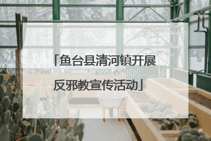 鱼台县清河镇开展反邪教宣传活动