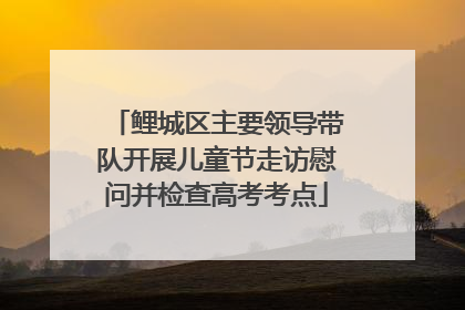 鲤城区主要领导带队开展儿童节走访慰问并检查高考考点