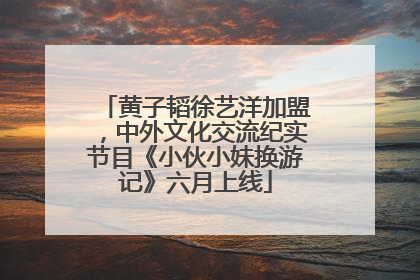 黄子韬徐艺洋加盟，中外文化交流纪实节目《小伙小妹换游记》六月上线