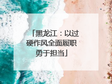 黑龙江：以过硬作风全面履职勇于担当