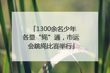 1300余名少年各显“绳”通，市运会跳绳比赛举行