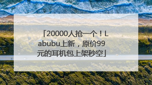 20000人抢一个！Labubu上新，原价99元的耳机包上架秒空