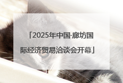 2025年中国·廊坊国际经济贸易洽谈会开幕