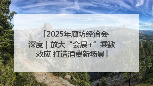 2025年廊坊经洽会·深度｜放大“会展+”乘数效应 打造消费新场景