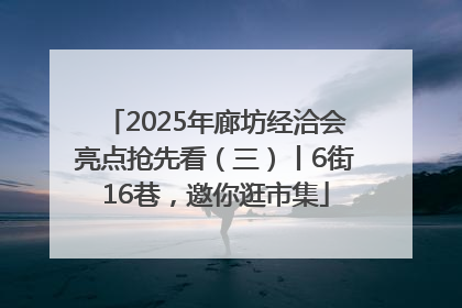 2025年廊坊经洽会亮点抢先看（三）丨6街16巷，邀你逛市集