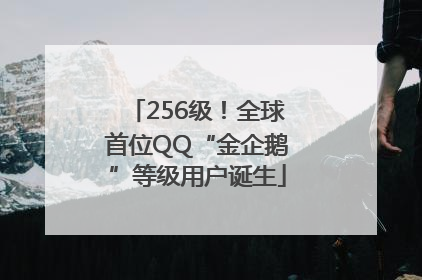 256级！全球首位QQ“金企鹅”等级用户诞生