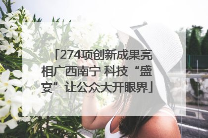 274项创新成果亮相广西南宁 科技“盛宴”让公众大开眼界