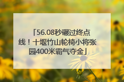 56.08秒碾过终点线！十堰竹山轮椅小将张园400米霸气夺金