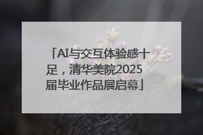 AI与交互体验感十足，清华美院2025届毕业作品展启幕