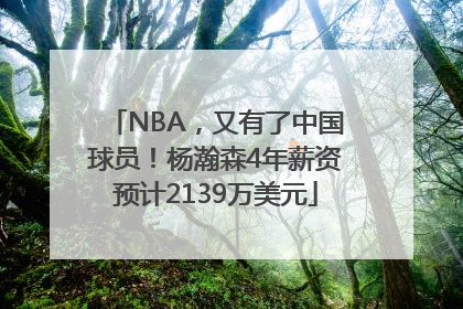 NBA，又有了中国球员！杨瀚森4年薪资预计2139万美元